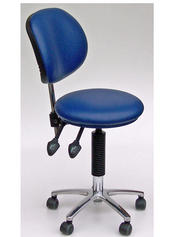 Round Dental Stool with adjustable backrest