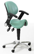 Dentists Saddle Stool with Backrest and Arm